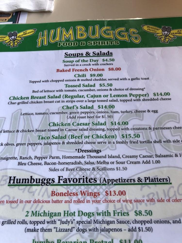 Humbuggs Menu image 3