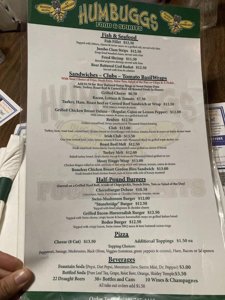 Humbuggs Menu image 4